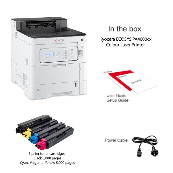 Kyocera Ecosys PA4000cx A4 Colour Laser Printer (40ppm)