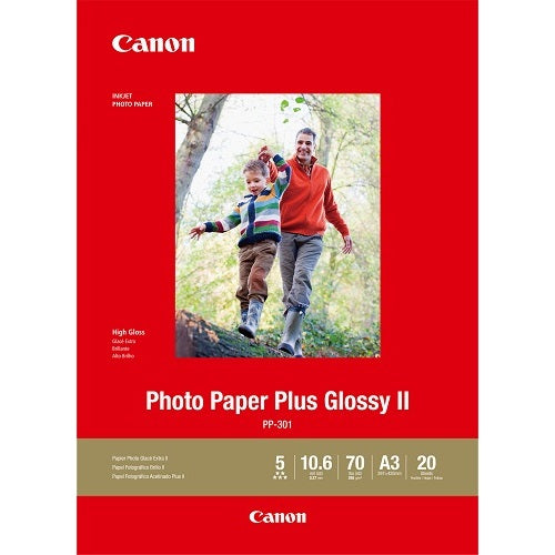 Canon A3 Glossy Photo Paper Plus II 265GSM CPP301A3 (20PK)